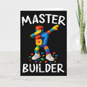 Master Builder Dabbing 67 Meme Building Blocks Bri Card