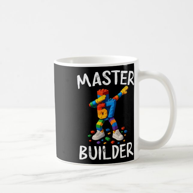 Master Builder Dabbing 67 Meme Building Blocks Bri Coffee Mug (Right)