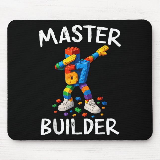 Master Builder Dabbing 67 Meme Building Blocks Bri Mouse Pad (Front)