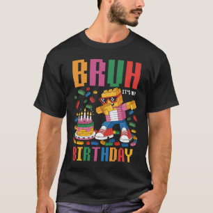 Master Builder Dabbing Blocks Pixel Bruh Its My Bi T-Shirt