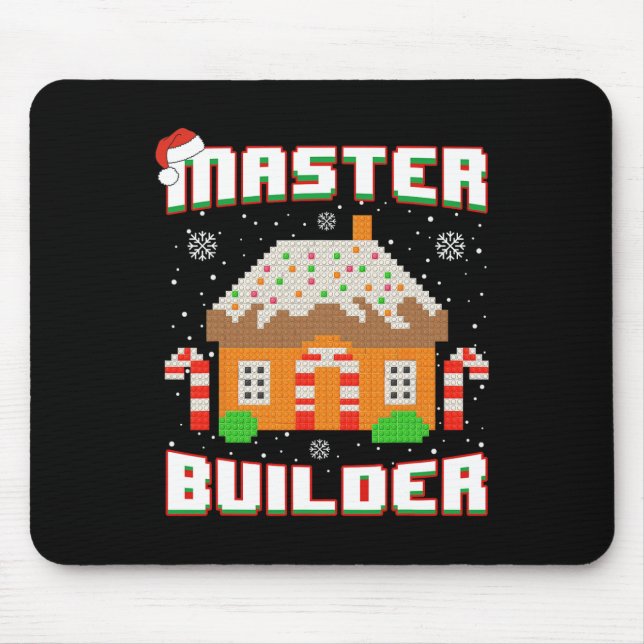 Master Builder Gingerbread House Christmas Block B Mouse Pad (Front)