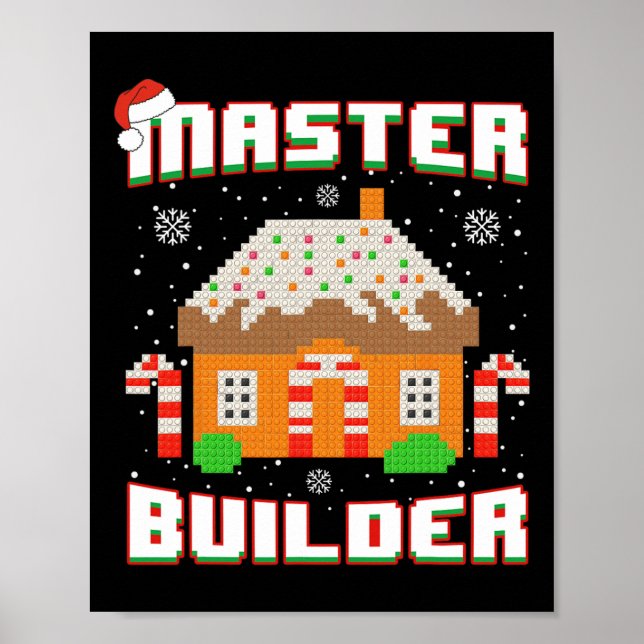 Master Builder Gingerbread House Christmas Block B Poster (Front)
