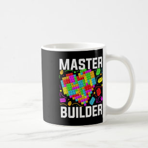 Master Builder Heart Block Brick Building Coffee Mug