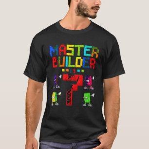 Master Builder Is 7 Yrs Old Building 7th Birthday T-Shirt