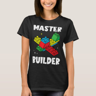 Master Builder Kids Building Blocks Brick Toy Mast T-Shirt