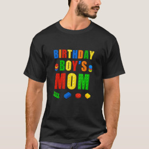Master Builder Mum Birthday Boy Building Bricks Bl T-Shirt