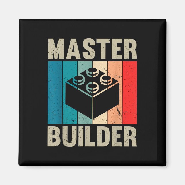Master Builder Recto Boys Building Blocks Set Toys Magnet (Front)