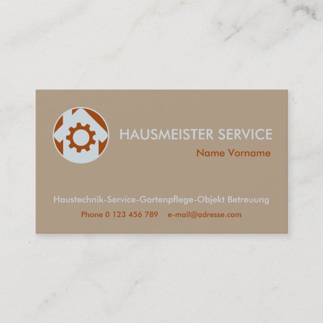 master business card (Front)
