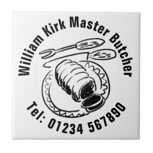 Master Butcher Butchers Shop Ceramic Tile