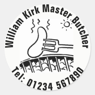 Master Butcher Classic Round Sticker