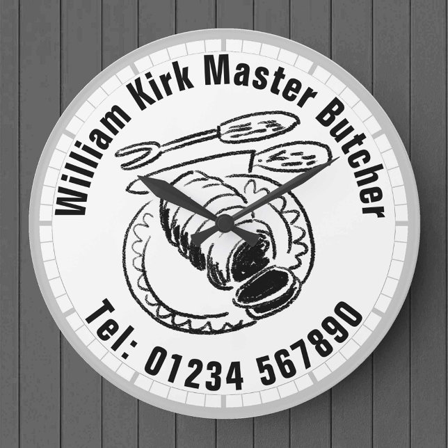 Master Butcher Meat Sales  Large Clock (Creator Uploaded)