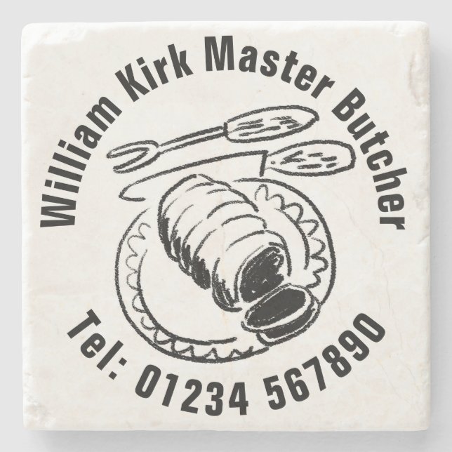 Master Butcher Stone Coaster (Front)