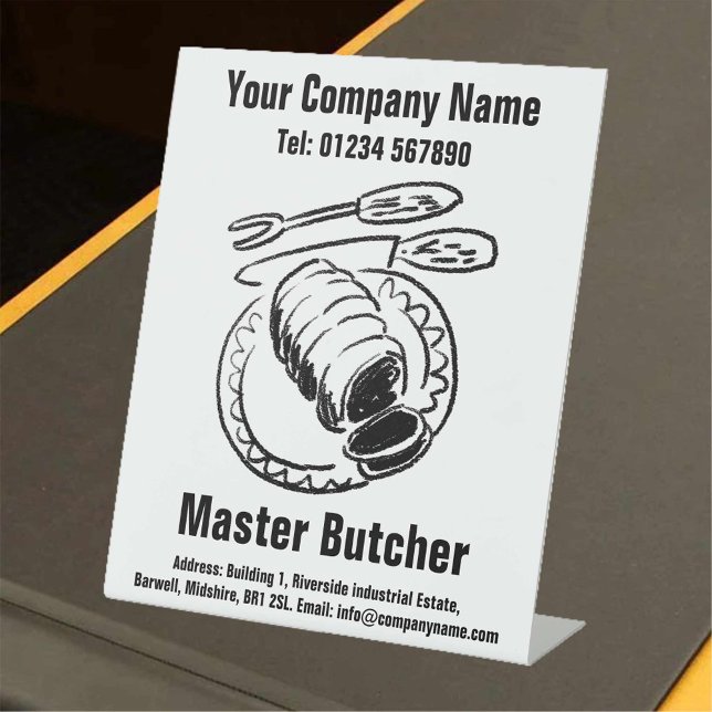 Master Butcher's Shop Free-Standing Pedestal Sign (Creator Uploaded)