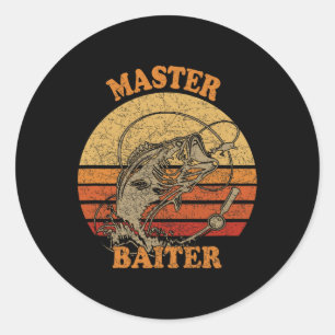 Master Byiter Funny Fishing  Classic Round Sticker