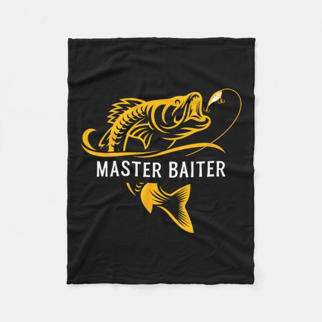 Master Byiter - Funny Fishing  Fleece Blanket (Front)