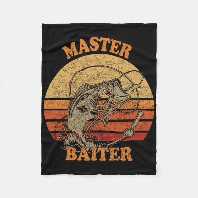 Master Byiter Funny Fishing  Fleece Blanket (Front)