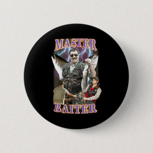 Master Byiter Vintage B Fishing Funny Angler 6 Cm Round Badge