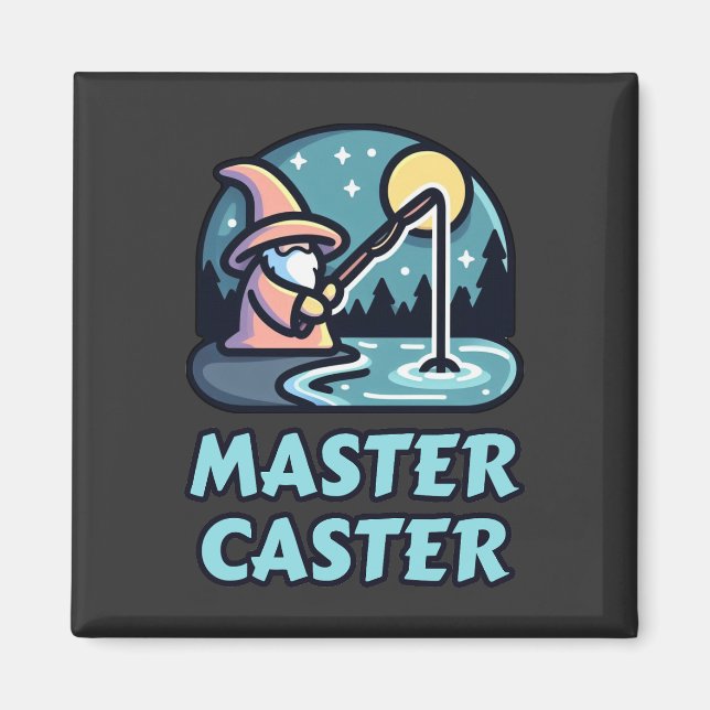 Master Caster Fantasy Fishing Magnet (Front)