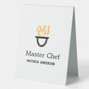 Master chef add name black pan yellow fire fume co