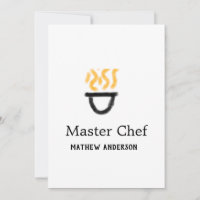 Master chef add name black pan yellow fire fume co