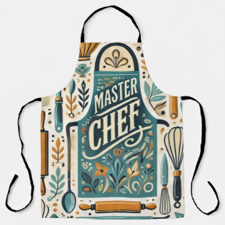 Master Chef Apron Design: Vibrant Kitchen Art 
