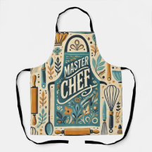 Master Chef Apron Design: Vibrant Kitchen Art 