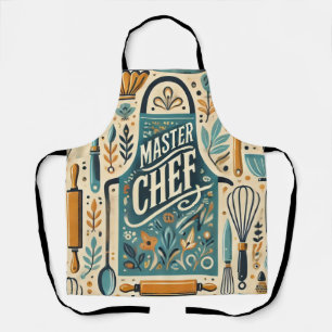 Master Chef Apron Design: Vibrant Kitchen Art 