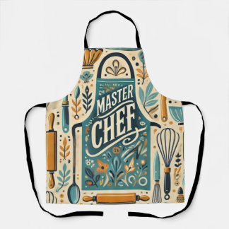 Master Chef Apron Design: Vibrant Kitchen Art 