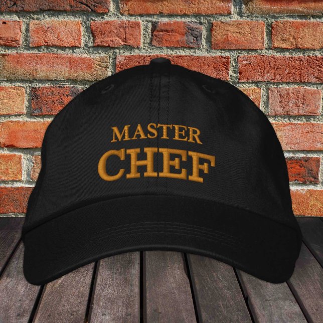 MASTER CHEF embroidered baseball cap gold / black (Creator Uploaded)