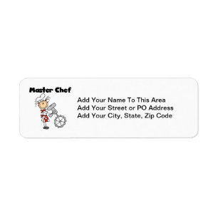 Master Chef - Female Return Address Label