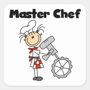Master Chef - Female Square Sticker
