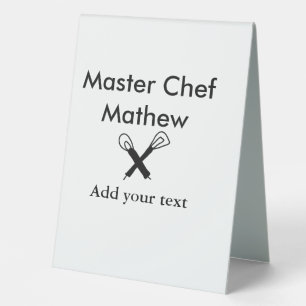 Master chef kitchen bakery cook add text name cutl