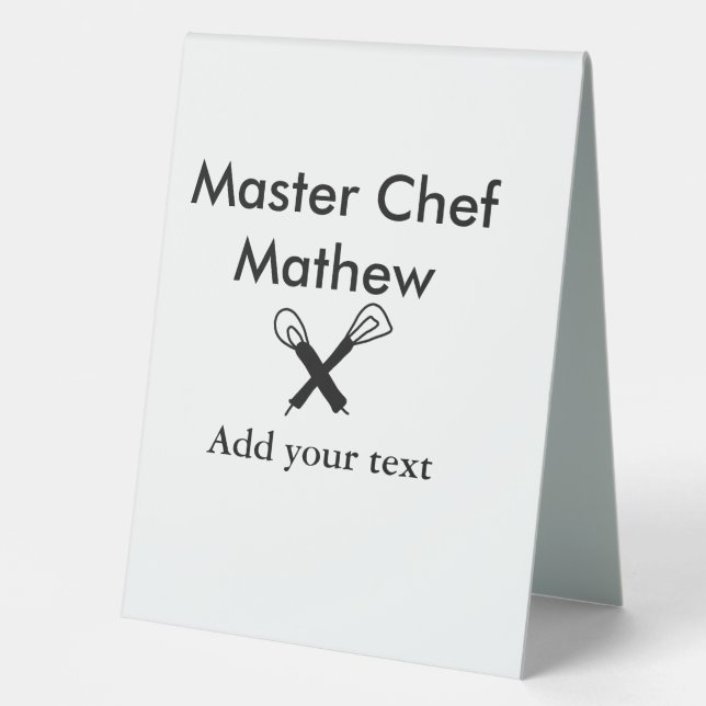 Master chef kitchen bakery cook add text name cutl (Front)
