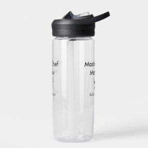 Master chef kitchen bakery cook add text name cutl water bottle