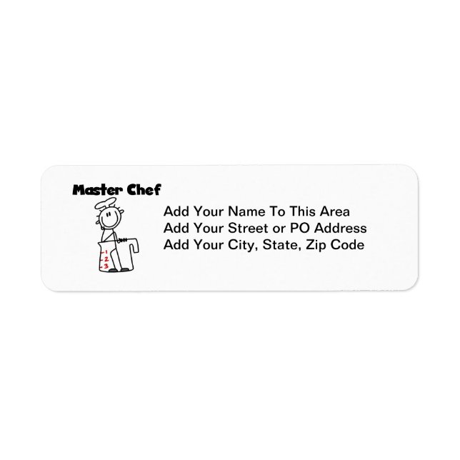 Master Chef Return Address Label (Front)