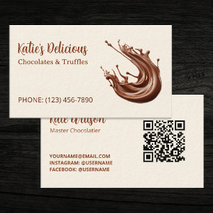 Master Chocolatier Custom QR Business Card
