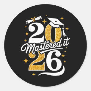Master Cl Of 2026 Graduation Gifts Masters Degree  Classic Round Sticker