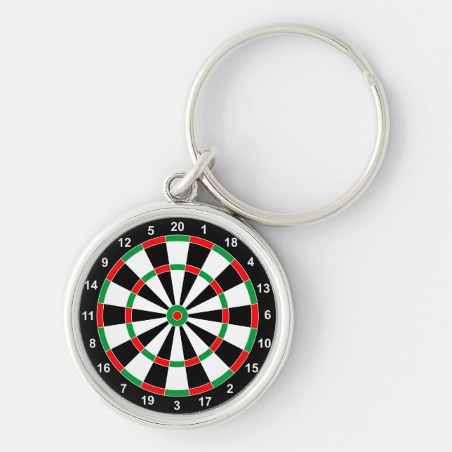 Master Darts Board Basic Round Target Classic game Key Ring (Front)