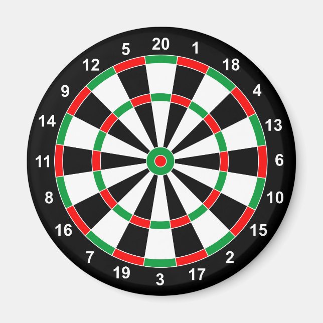 Master Darts Board Basic Round Target Classic game Magnet (Front)