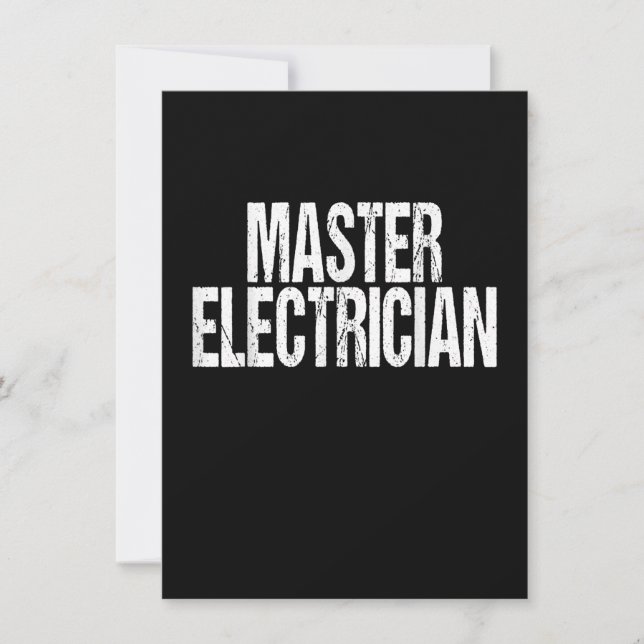 Master Electrician Event Equipment Setup Team Card (Front)