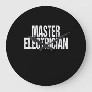 Master Electrician Event Equipment Setup Team Large Clock