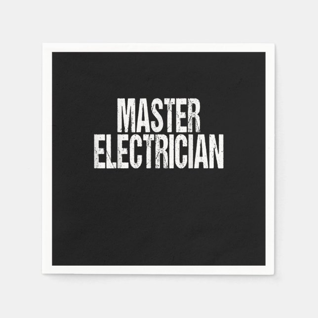 Master Electrician Event Equipment Setup Team Napkin (Front)