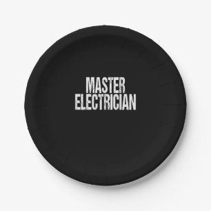 Master Electrician Event Equipment Setup Team Paper Plate