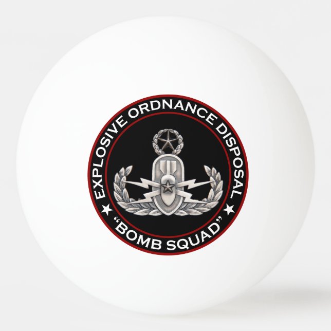 Master EOD Bomb Squad Ping Pong Ball (Back)