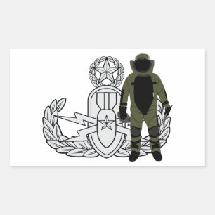 Master EOD Bomb Suit Rectangular Sticker