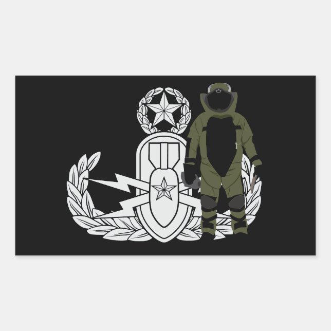 Master EOD Bomb Suit Rectangular Sticker (Front)