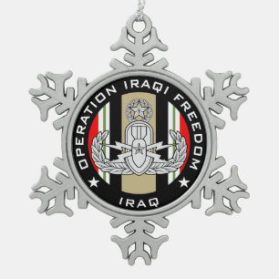 Master EOD OIF Snowflake Pewter Christmas Ornament