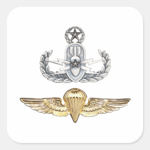 Master EOD Parachutist Square Sticker