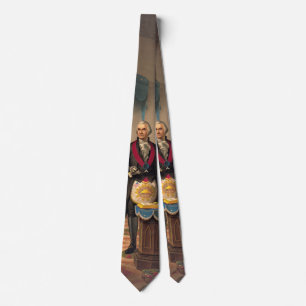 Master Freemason Washington 1870 Tie
