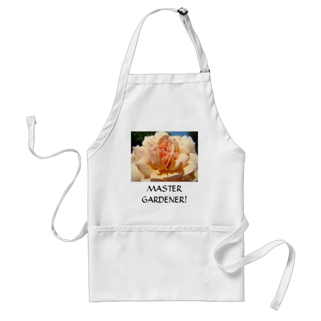 MASTER GARDENER Apron Gift SUMMER ROSE Botanical (Front)